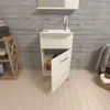 Waschbeckenunterschrank 45cm Eiche Weiß mit Waschbrett | Produktbild-Vorschau 2