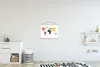 MuchoWow® Textilposter Karte - Welt - Einfach 40x30 cm mit Produktbild-Vorschau 2