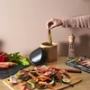 HowHomely | Bambusový koš s víkem - 1 litr - černý Náhled obrázku produktu 2