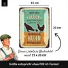 LANOLU Retro Blechschild Hühnerstall - Wer sagt Glück, Produktbild-Vorschau 4