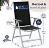 CASARIA® Gartenstühle 2er Set Hochlehner Klappbar 8-Fach Produktbild-Vorschau 7