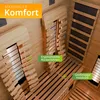 Artsauna Infrarotkabine Kiruna130 Premium - Vollspektrum- & Produktbild-Vorschau 6