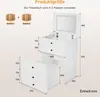 SONNI 3 in 1 Schminktisch mit Stuhl, Kosmetikspiegel, mit 4 Produktbild-Vorschau 7