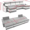 Ecksofa SPARTA U-FORM mit Schlaffunktion BONELL - Eckcouch Produktbild-Vorschau 8