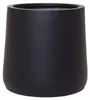 VIVANNO Blumentopf Fiberglas VEKRA Rund, Schwarz matt - Produktbild-Vorschau 1