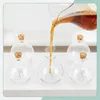 Szklane butelki Relaxdays, zestaw 6 sztuk, korek, 260 ml, Podgląd zdjęcia produktu 2
