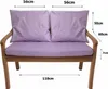 Cuscini per panchina da giardino Viola, Seduta 110x60x7 + Anteprima dell’immagine prodotto 3