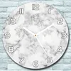 Wanduhr aus Glas Rund fi 30  Marmor weiß Quarz Deko Produktbild-Vorschau 1