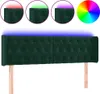 vidaXL LED Kopfteil Dunkelgrün 163x16x78/88 cm Samt Produktbild-Vorschau 1