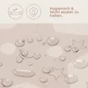 Close-up of a surface with water droplets, featuring icons and text indicating hygiene and ease of cleaning. Podgląd zdjęcia produktu