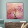 MuchoWow® - Leinwandbilder - Baum - Rosa - Gold - Modern, Produktbild-Vorschau 4