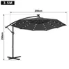 LZQ ALU Sonnenschirm Gartenschirm Ø350cm mit LED Produktbild-Vorschau 2