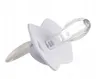 A white baby pacifier with a clear nipple is shown against a white background. Produktbild-Vorschau
