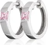 Paar Ø 16mm 925 Sterling Silber Klappcreolen Zirkonia rose Produktbild-Vorschau 1