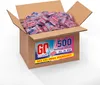 A cardboard box filled with individually wrapped dishwasher tabs, with a prominent product label on the front. Produktbild-Vorschau