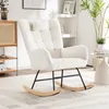 MODFU Schaukelstuhl mit hohe Rückenlehne und Fußhocker, Produktbild-Vorschau 9