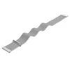 A silver metal mesh watch strap with a wavy design, shown against a white background. Produktbild-Vorschau