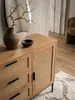 Kommode 80x82x36 cm Flurkommode Eiche-Nachbildung & Rattan, Produktbild-Vorschau 6