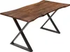 Esstisch Baumkante Akazie nussbaumfarben 160 x 85 cm Produktbild-Vorschau 1