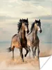 MuchoWow® Poster Pferde - Strand - Meer - Stoff 30x40 cm - Produktbild-Vorschau 1