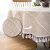 Rundes Tuch, 140 cm, waschbar, schmutzabweisend, runde Produktbild-Vorschau 4