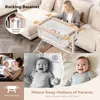 Caveen Baby přistýlka kolébka, houpací postýlka s prodyšnou Náhled obrázku produktu 2