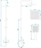 Technical drawing with dimensions of a shower set. Produktbild-Vorschau