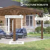 Outsunny Gartenpergola 4 x 3 m, traditionelle freistehende Produktbild-Vorschau 3
