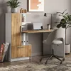 A home office setup with a desk, chair, and accessories. Anteprima dell’immagine prodotto