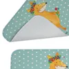Mr. & Mrs. Panda Badematte Fuchs Blumen - Türkis Pastell - Produktbild-Vorschau 5