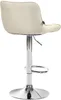 2er Set Barhocker Vonore Stoff chrom creme Produktbild-Vorschau 5