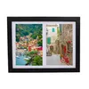 A collage of two photos showing a coastal town and a narrow street with a bicycle. Náhľad obrázku produktu
