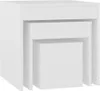 A set of three white nesting tables of varying sizes, stacked inside each other. Náhled obrázku produktu