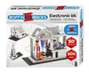 The image shows the packaging of a Boffin III Bricks Electronic Kit, featuring a model of the kit's construction and smaller examples of built projects. Podgląd zdjęcia produktu