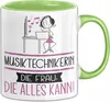 Musiktechnikerin Geschenk Tasse Becher Die Frau Die Allen Produktbild-Vorschau 1