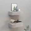 vidaXL Étagères murales à tiroirs 2 pcs. Gris béton Voir les images du produit 9