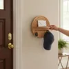 Schlüsselbrett aus Buche mit Ablage – Runder Wandorganizer Produktbild-Vorschau 9