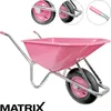 Matrix Schubkarre 100l 250kg Luftrad Kunststoffwanne Pink Produktbild-Vorschau 2