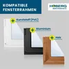 An advertisement showing different types of window frames compatible with a product, likely insect screens. Náhľad obrázku produktu