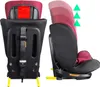 Two views of a car seat, one from the back and one from the side, showing adjustable features. Produktbild-Vorschau