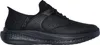 A black Skechers slip-on shoe is shown from the side against a white background. Produktbild-Vorschau