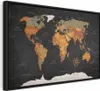 Italienischer Leinwand Leinwandbild - World Map: Secrets of Produktbild-Vorschau 1