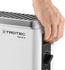 A hand is shown gripping the side handle of a white Trotec TCH 21 E convector heater. Anteprima dell’immagine prodotto