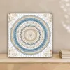 MuchoWow® - Leinwandbilder - Mandala - Blau - Bohème - Weiß Produktbild-Vorschau 2