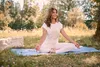 Yoga-T-Shirt Batwing „celestial flower“ - ivory/copper Produktbild-Vorschau 3