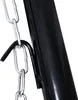 A close-up of a metal chain attached to a black pole. Produktbild-Vorschau
