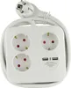 REV PowerQuad Bloc 3 prises + 2x USB blanc Voir les images du produit 3