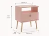 Nachttisch Altrosa mit Schublade Boho Skandi Holzbeine Produktbild-Vorschau 6