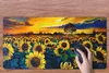 MuchoWow® Schreibtischunterlage Gemälde - Ölfarbe - Blumen Produktbild-Vorschau 3