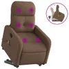 Massagesessel mit Aufstehhilfe Braun Stoff Produktbild-Vorschau 1